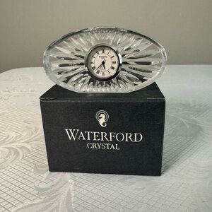 Waterford Crystal Clear Oval Clock •New in Box